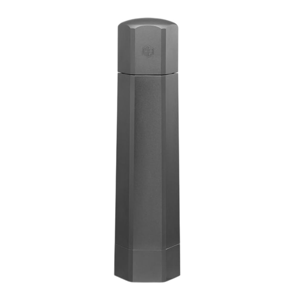 HexClad Salt and Pepper Mill Set with Adjustable Professional Grinders and No-Mess Caps