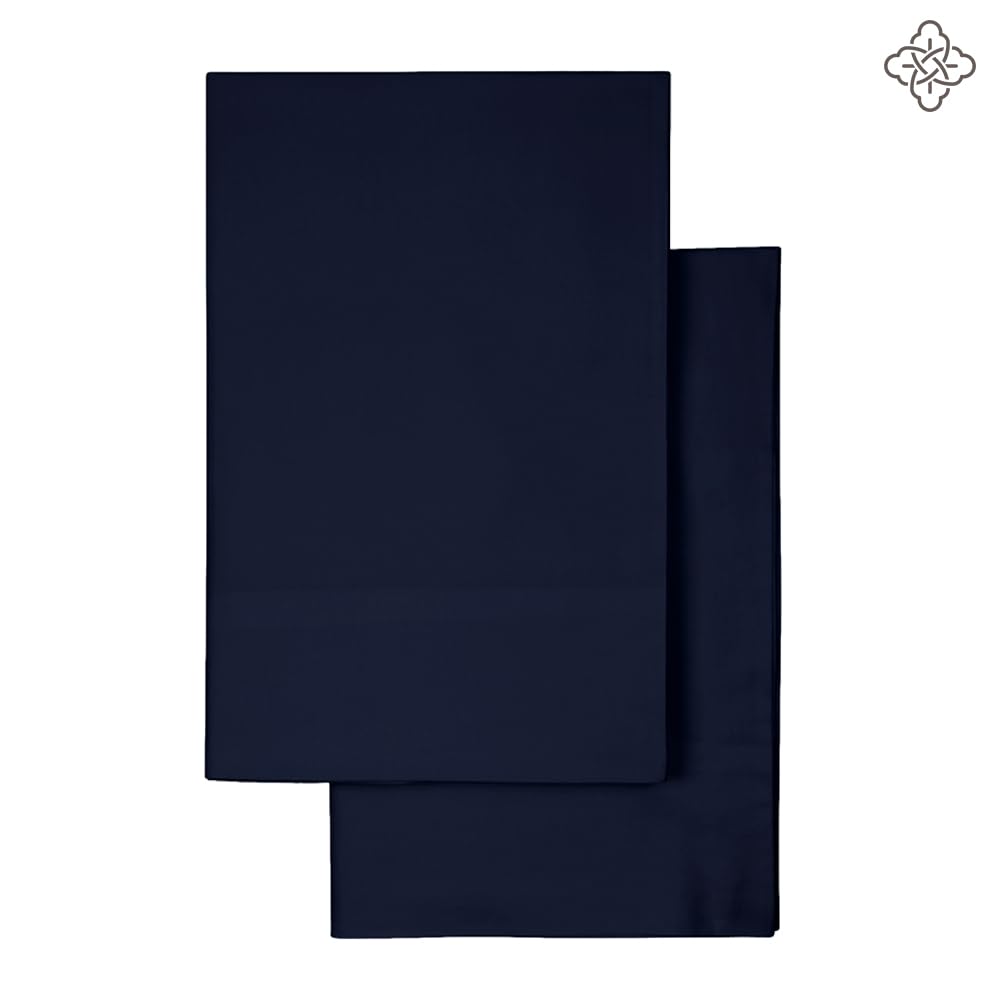 BIOWEAVES 100% Organic Cotton Pillow Cases 300 Thread Count Soft Sateen Weave GOTS Certified – Standard/Queen Size, Set of 2, Natural