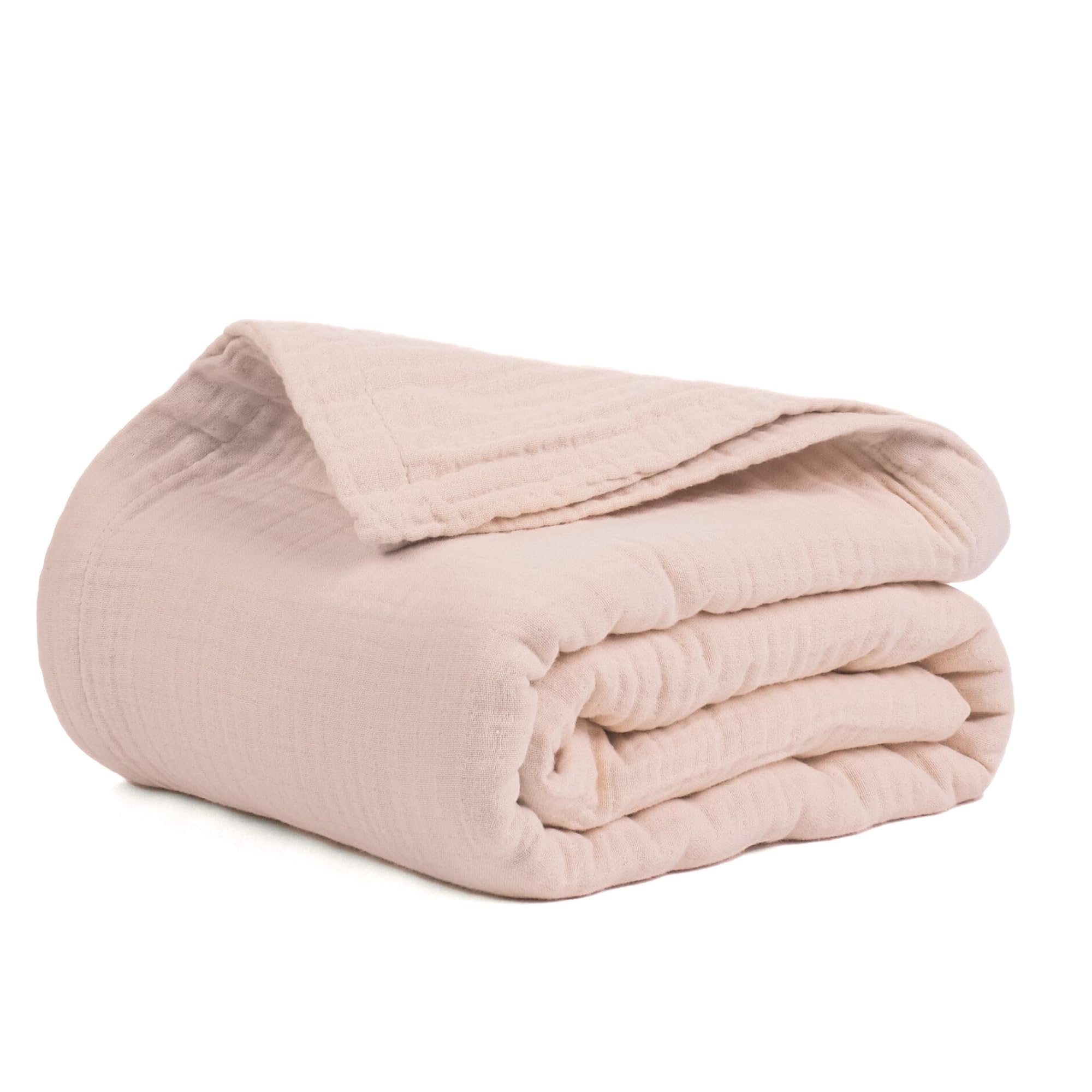 Salt Earth 100% Cotton Muslin Blanket, Gauze Blanket 55"X75" Twin, 6 Layered for Couch, Bed, Living Room, Home, Lightweight & All Season Blankets & Throws, Easy wash, Skin Friendly (Dress Blue/Print)