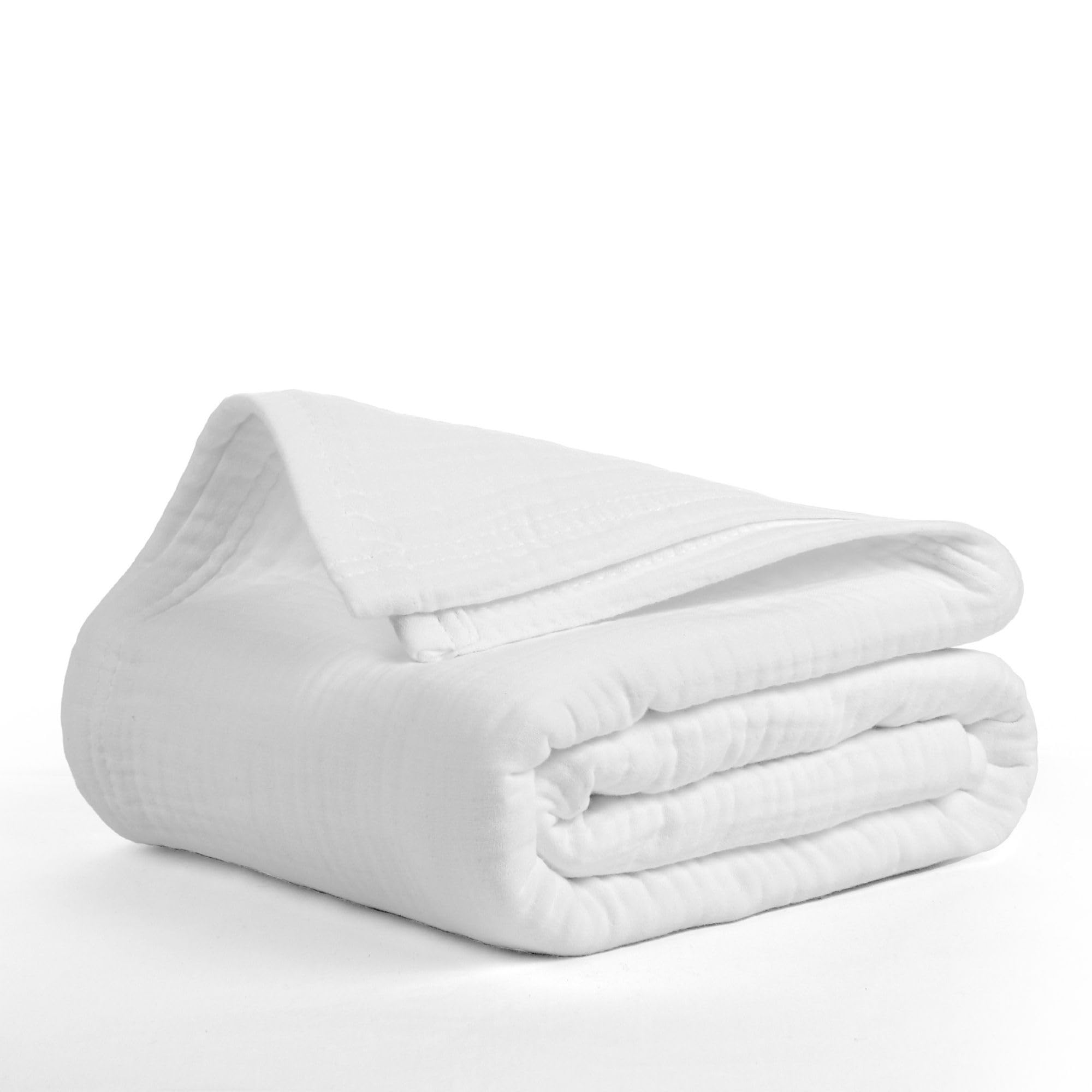 Salt Earth 100% Cotton Muslin Blanket, Gauze Blanket 55"X75" Twin, 6 Layered for Couch, Bed, Living Room, Home, Lightweight & All Season Blankets & Throws, Easy wash, Skin Friendly (Dress Blue/Print)