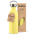 Bambaw Stainless Steel Water Bottles 32 oz, Non-insulated Single Wall Metal Water Bottle Stainless Steel, Reusable & Eco Friendly, Dishwasher Safe – Silver | Non-insulated