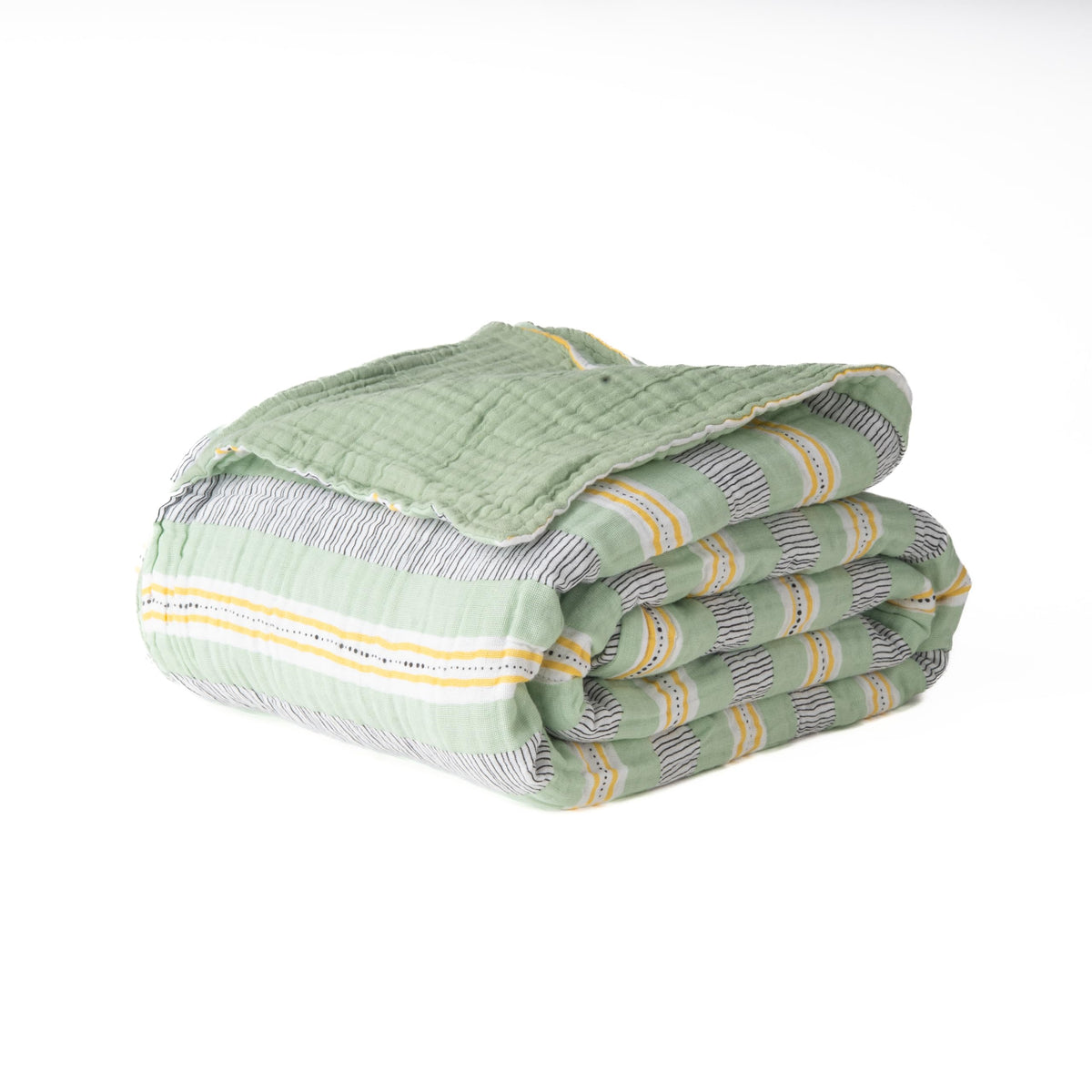 Salt Earth 100% Cotton Muslin Blanket, Gauze Blanket 55"X75" Twin, 6 Layered for Couch, Bed, Living Room, Home, Lightweight & All Season Blankets & Throws, Easy wash, Skin Friendly (Dress Blue/Print)