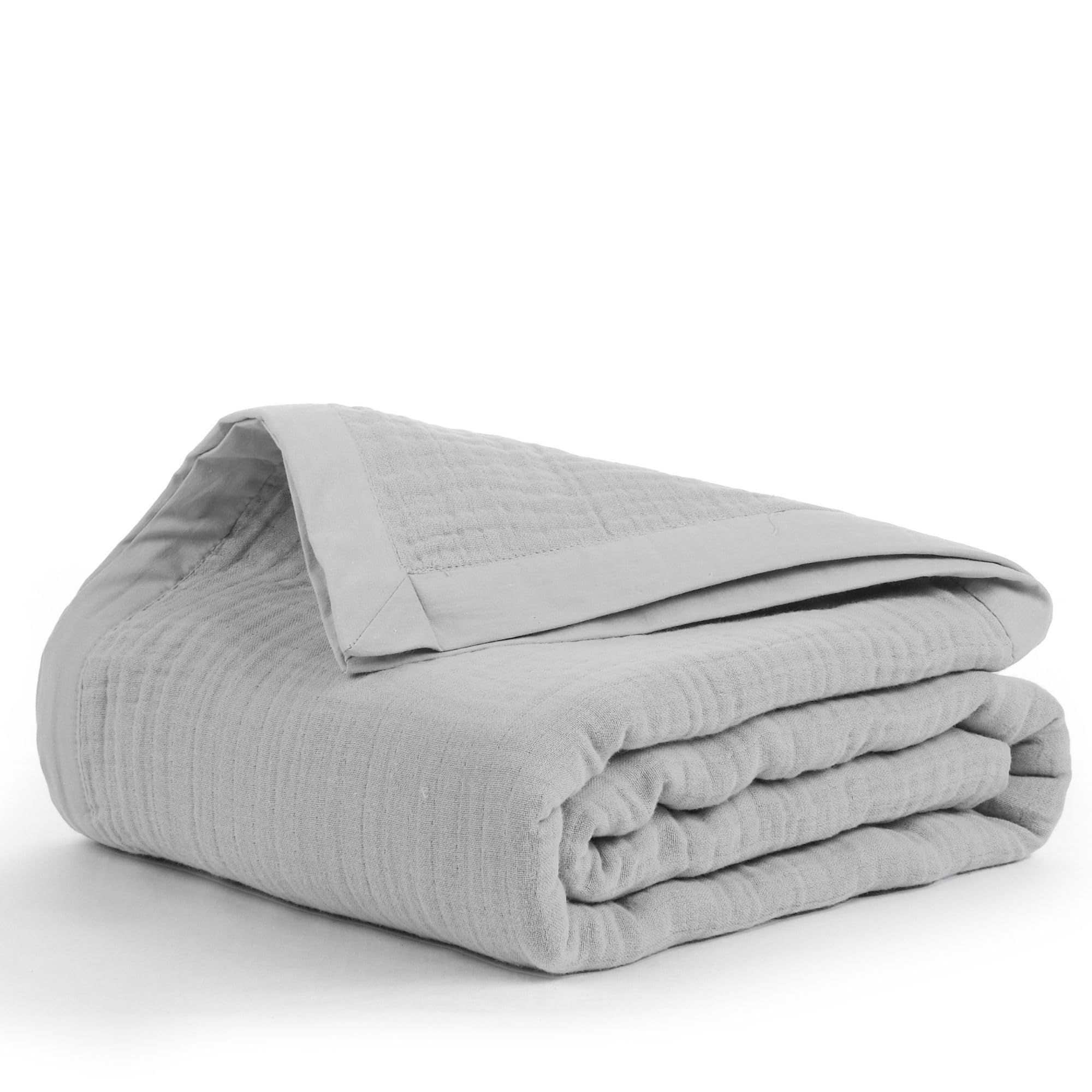 Salt Earth 100% Cotton Muslin Blanket, Gauze Blanket 55"X75" Twin, 6 Layered for Couch, Bed, Living Room, Home, Lightweight & All Season Blankets & Throws, Easy wash, Skin Friendly (Dress Blue/Print)