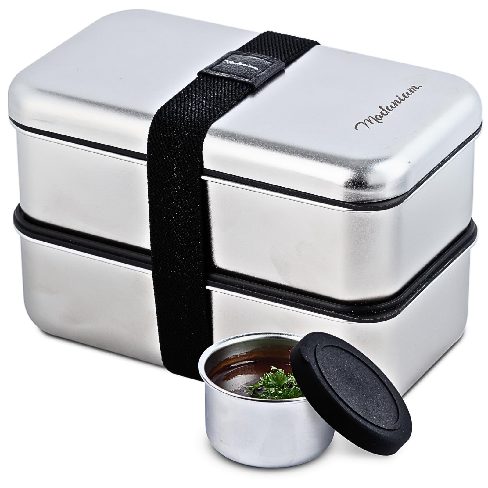 LEAK Proof Stackable Stainless Steel Bento Box Adult |Stainless Steel Lunch Box for adults| Metal Bento box|Japanese Lunch Container |large with compartment| Korean bentobox| Non toxic|Microwave safe
