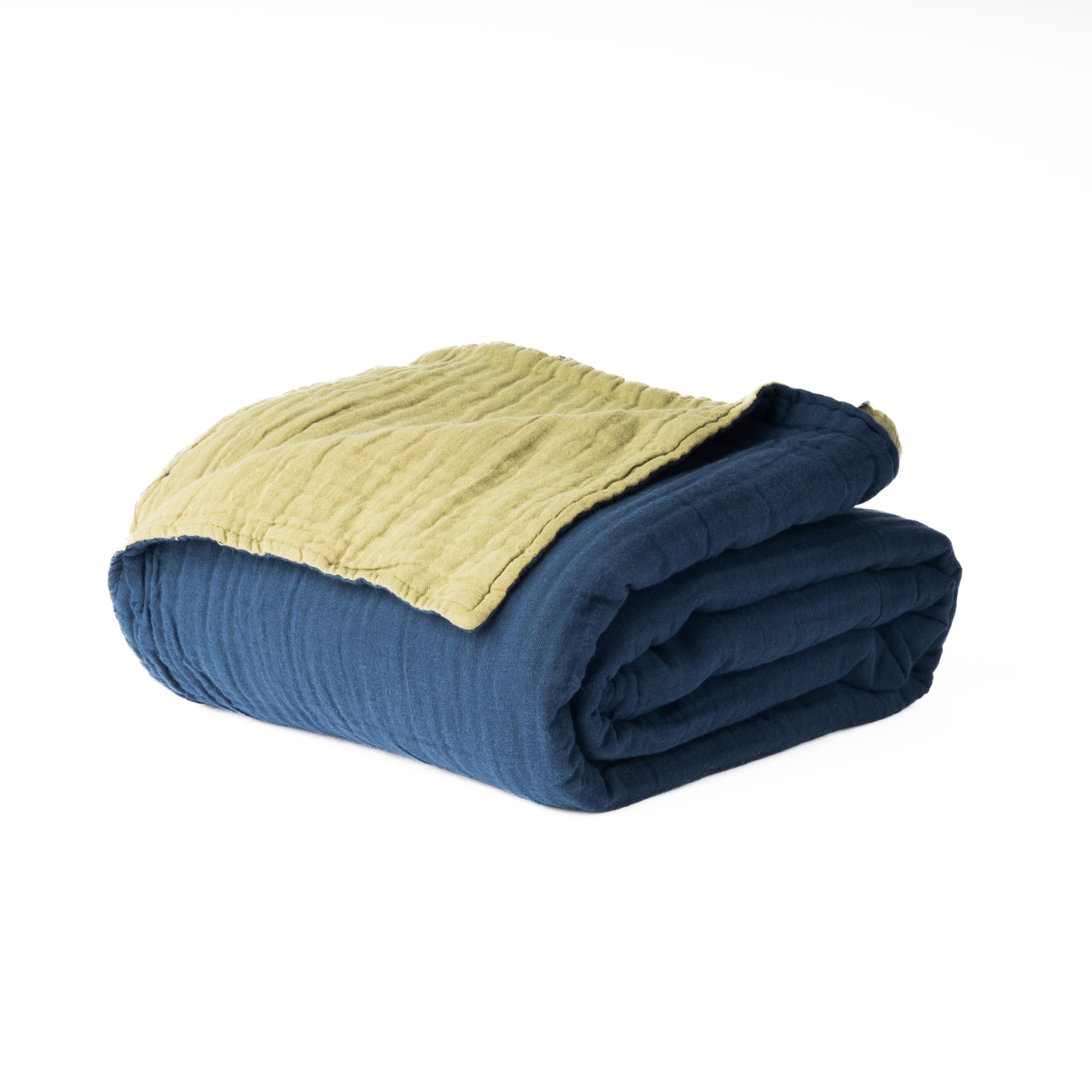 Salt Earth 100% Cotton Muslin Blanket, Gauze Blanket 55"X75" Twin, 6 Layered for Couch, Bed, Living Room, Home, Lightweight & All Season Blankets & Throws, Easy wash, Skin Friendly (Dress Blue/Print)