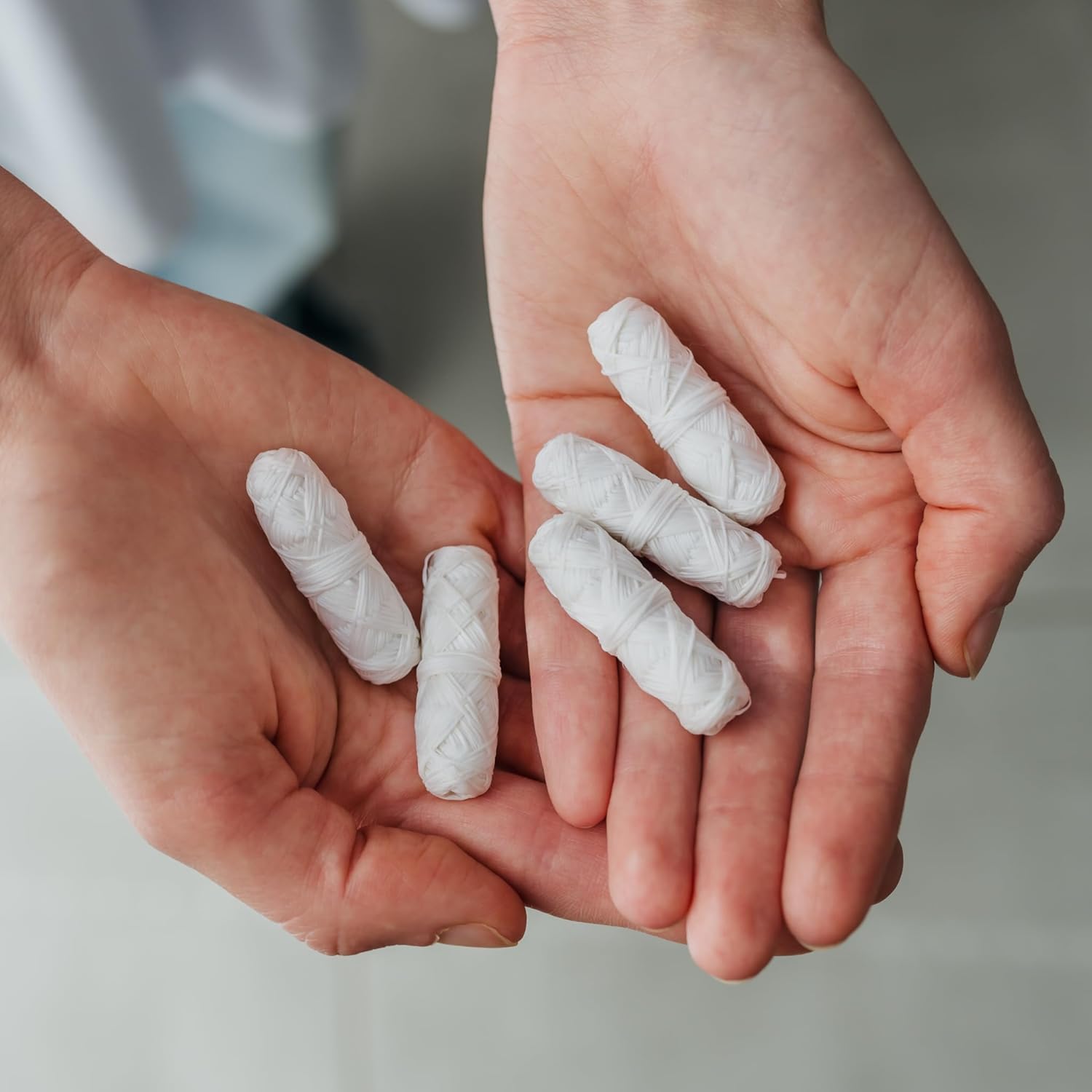 TreeBird Pure Silk Eco Floss Refills | Pack of 5 x 33yd Silk Dental Floss Spools | Waxed with Candelilla Wax | Mint