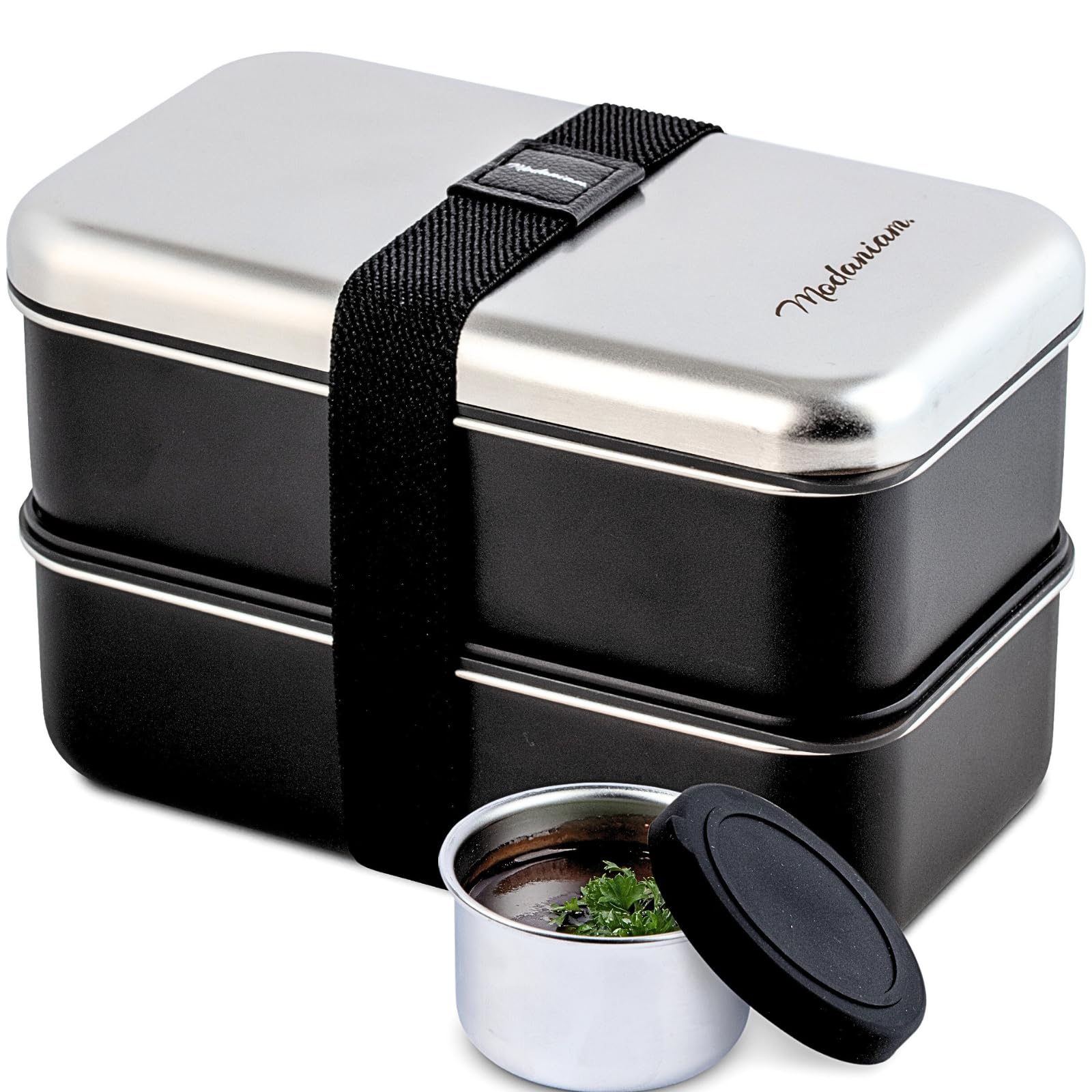 LEAK Proof Stackable Stainless Steel Bento Box Adult |Stainless Steel Lunch Box for adults| Metal Bento box|Japanese Lunch Container |large with compartment| Korean bentobox| Non toxic|Microwave safe