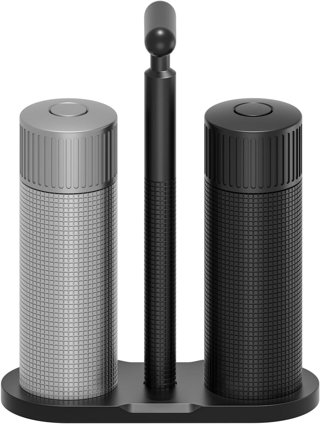 Luvan Professional Salt and Pepper Mill Set, Heavy Duty Aluminum Manual Salt and Pepper Grinder with 12 Adjustable Coarseness, Gift Set for Friends and Family