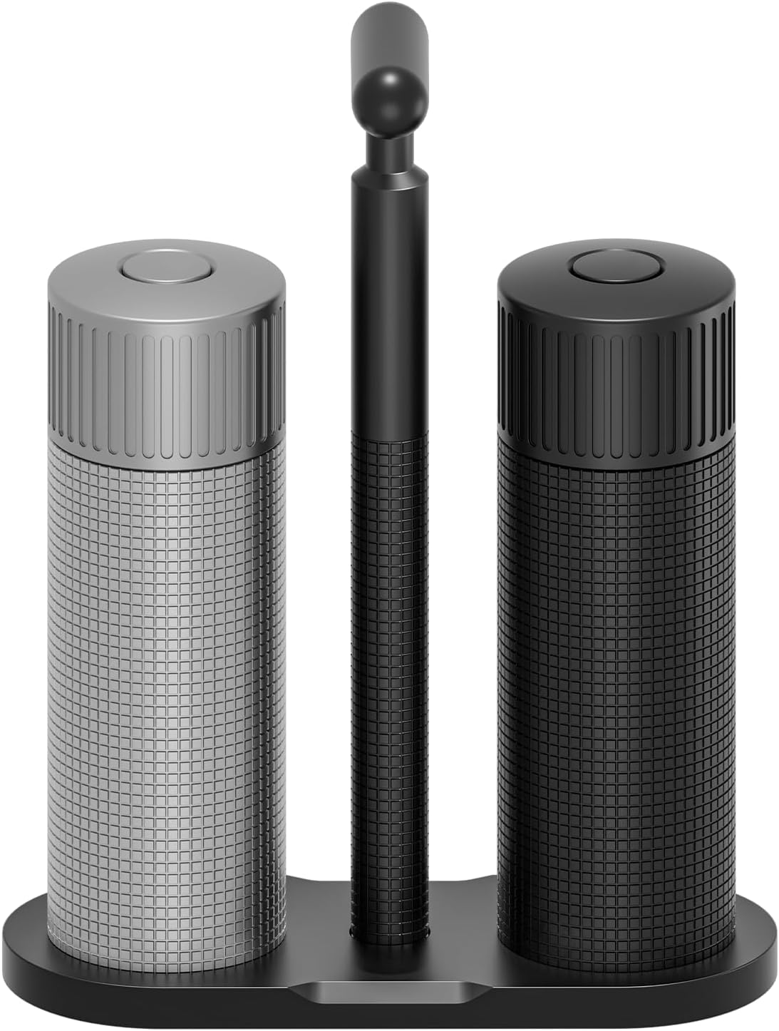 Luvan Professional Salt and Pepper Mill Set, Heavy Duty Aluminum Manual Salt and Pepper Grinder with 12 Adjustable Coarseness, Gift Set for Friends and Family