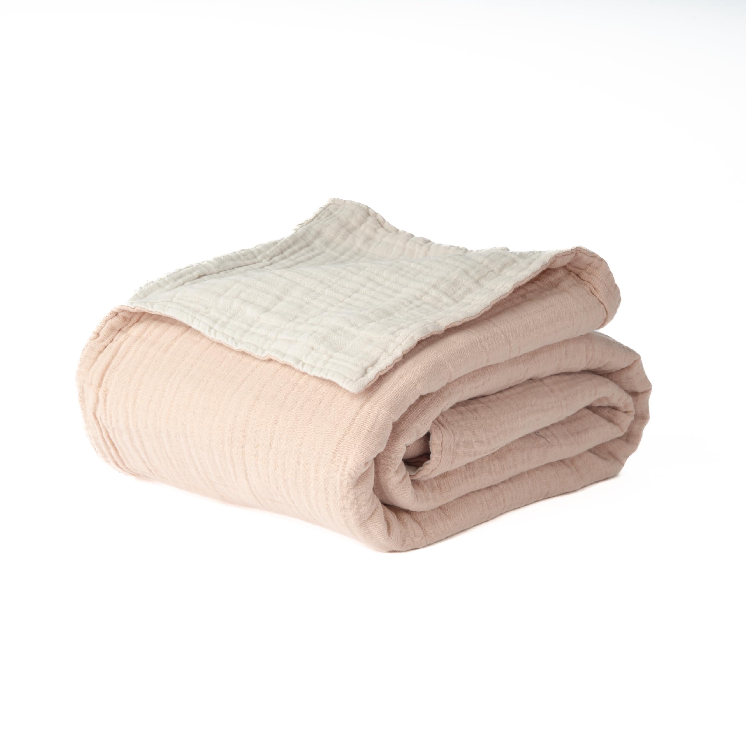 Salt Earth 100% Cotton Muslin Blanket, Gauze Blanket 55"X75" Twin, 6 Layered for Couch, Bed, Living Room, Home, Lightweight & All Season Blankets & Throws, Easy wash, Skin Friendly (Dress Blue/Print)