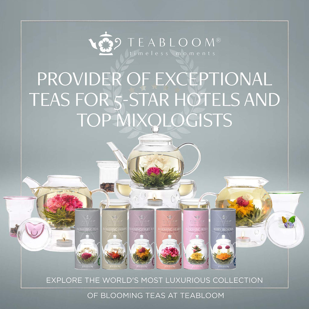 Teabloom Exceptional Loose Leaf Tea Chest, World's Largest Tea Collection with 24 Varieties of USDA Certified Organic Black, Green, White, Oolong, and Herbal Teas