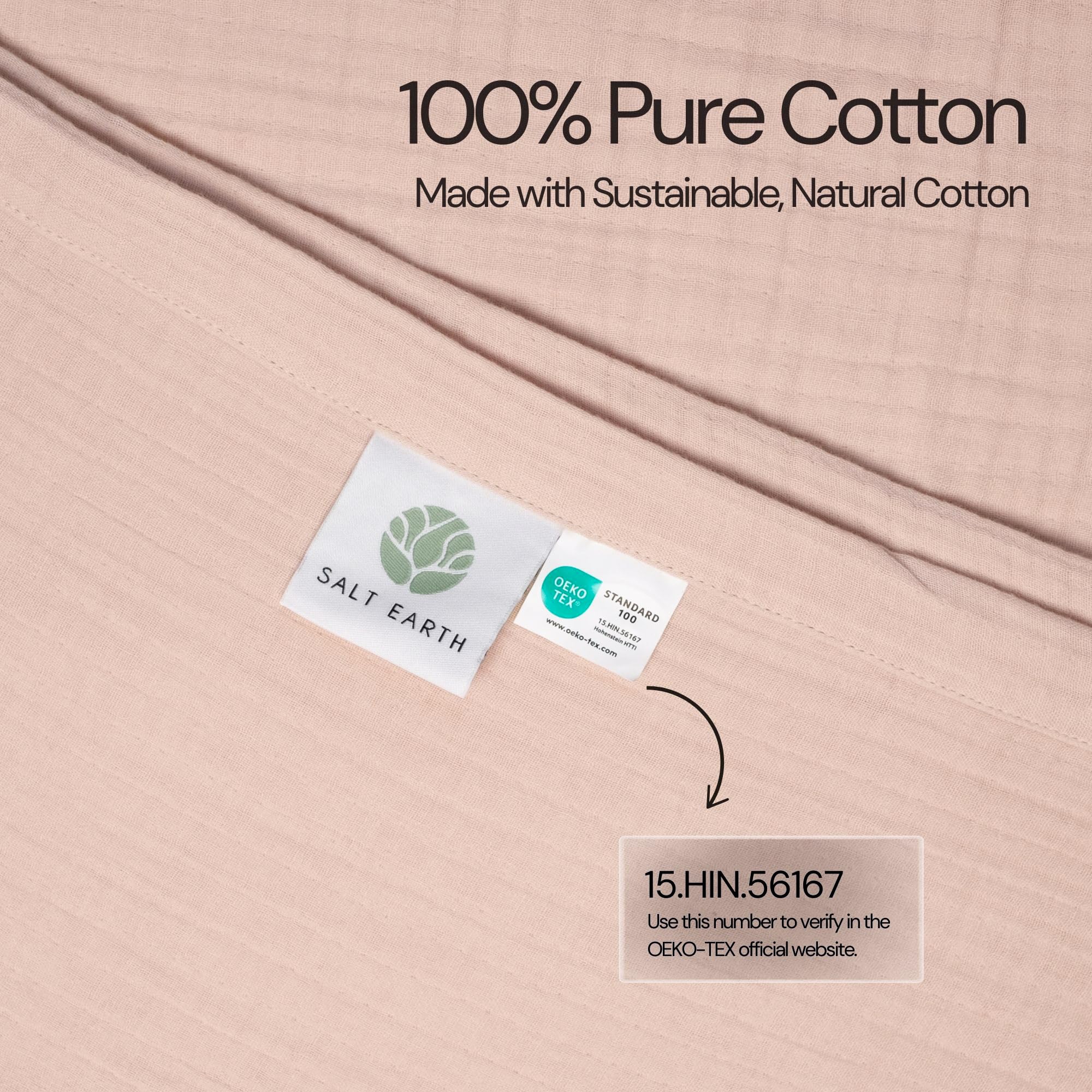 Salt Earth 100% Cotton Muslin Blanket, Gauze Blanket 55"X75" Twin, 6 Layered for Couch, Bed, Living Room, Home, Lightweight & All Season Blankets & Throws, Easy wash, Skin Friendly (Dress Blue/Print)