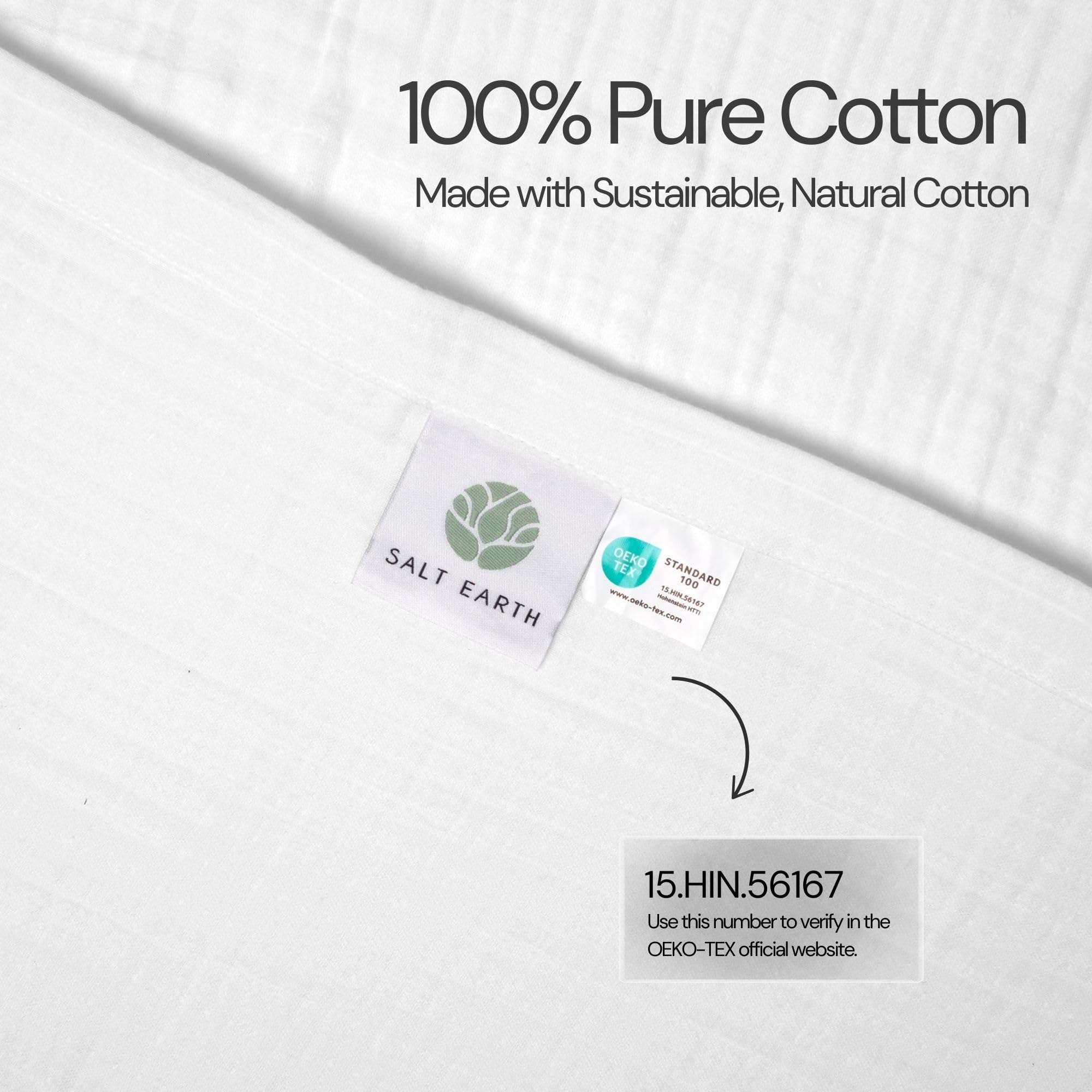 Salt Earth 100% Cotton Muslin Blanket, Gauze Blanket 55"X75" Twin, 6 Layered for Couch, Bed, Living Room, Home, Lightweight & All Season Blankets & Throws, Easy wash, Skin Friendly (Dress Blue/Print)