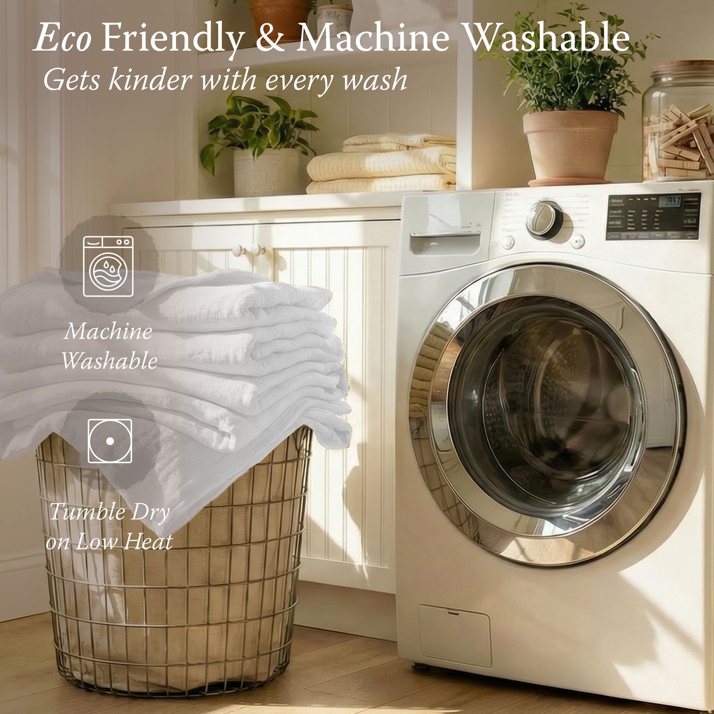 Threadmill Muslin Throw Blanket | 4 Layer 100% Cotton Gauze | Lightweight, Breathable, and Soft All Season Blanket | 50 x 65 Cozy Throw for Sofa, Couch & Bed | Beige